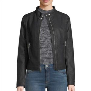 French Connection Sweatshirt Bib Moto Jacket M